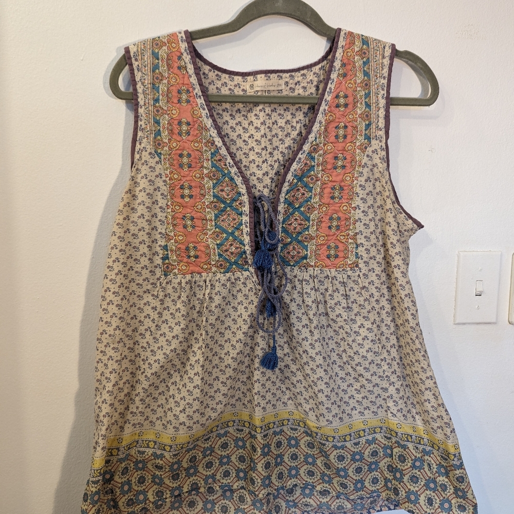 House of Harlow Quilted Floral Top